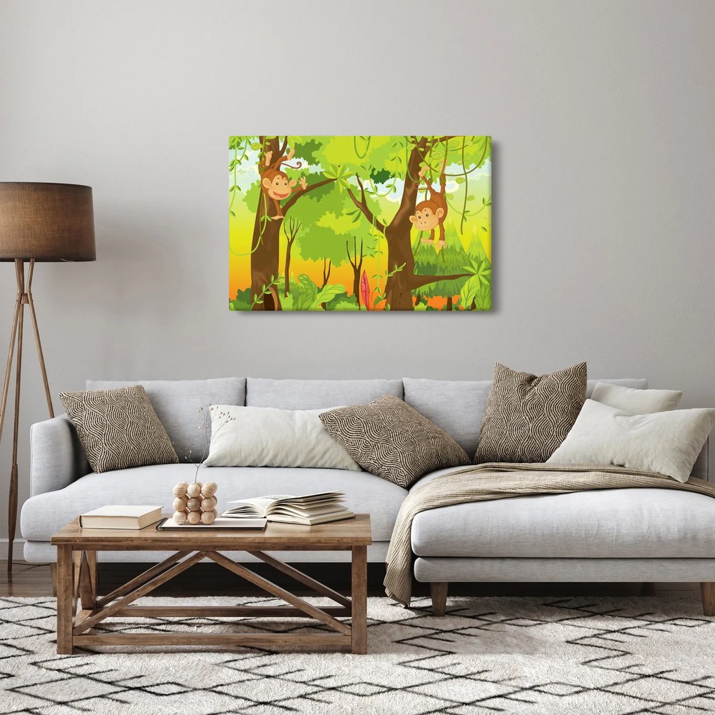 Kép - majmok (90x60 cm)