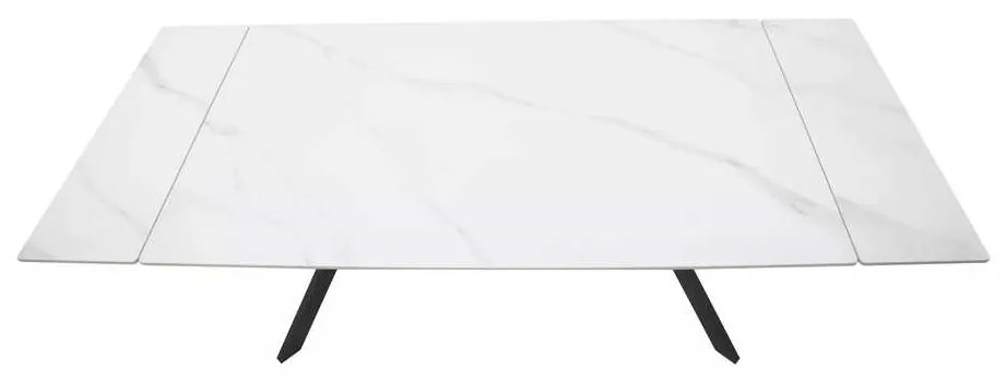 Lumiere étkezőasztal 180 x 90 cm, fehér / fekete