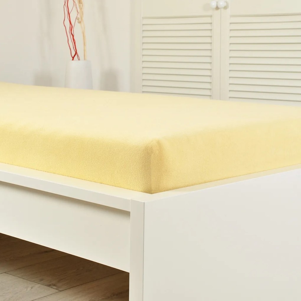 4Home Ideal frottír lepedő sárga, 90 x 200 cm, 90 x 200 cm