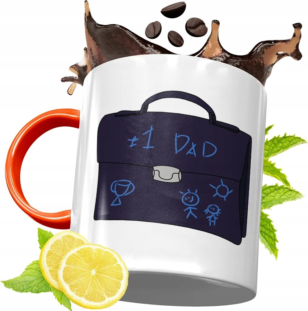 Narancssárga Bögre Apák Napjára Ajándék fényképes nyomtatással