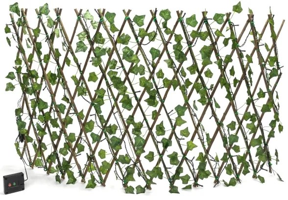 Aigostar - LED Napelemes lánc 102xLED/2x0,7m IP65 meleg fehér ivy