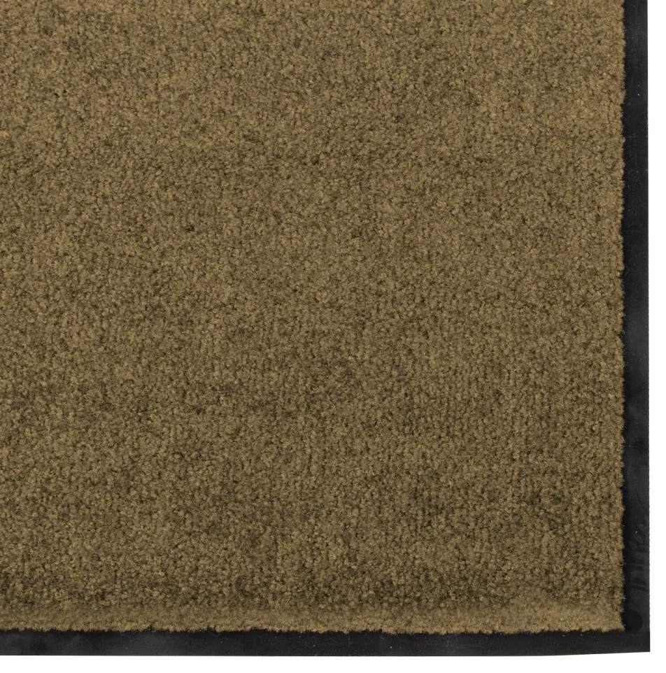 Ajtószőnyeg Barna és fekete 120 x 300 cm Poliamid és PVC