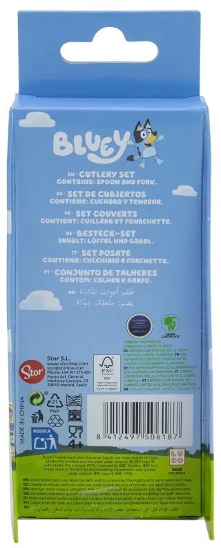 Bluey Yummy fém ergo evőeszköz készlet - 2 darabos