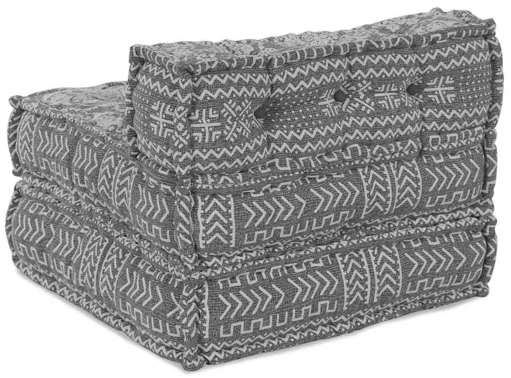 Puff Geometrikus Világosszürke 70 x 70 x 54 cm szövet