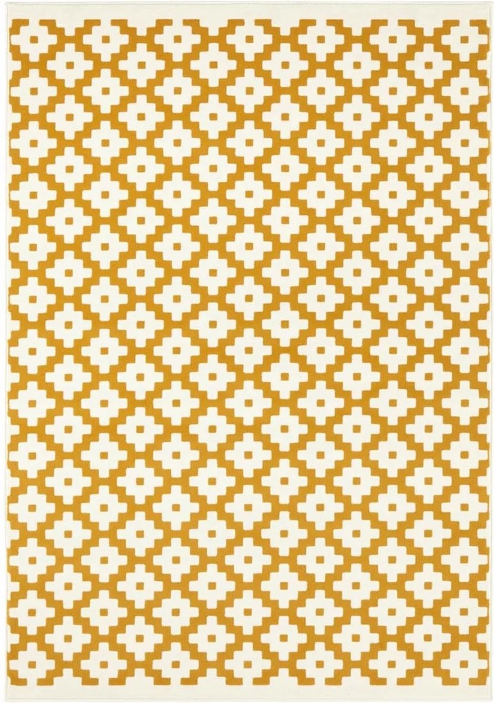 Modern sárga krémszínű nappali szőnyeg puha szőrrel 120x170cm