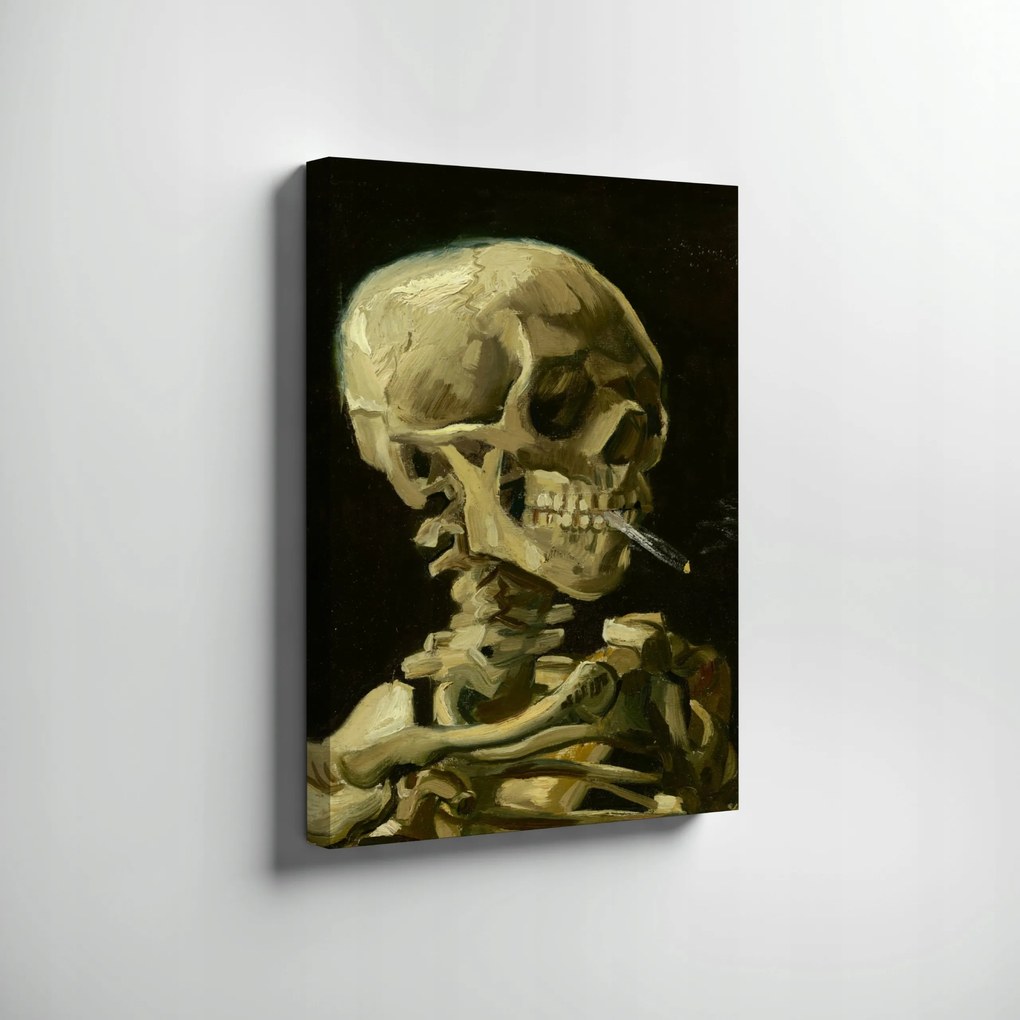 Van Gogh Head Of A Skeleton With a Cigarette vászonkép 1886r.70x50cm