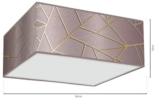 Mennyezeti lámpa ZIGGY 3xE27/60W/230V rózsaszín/arany