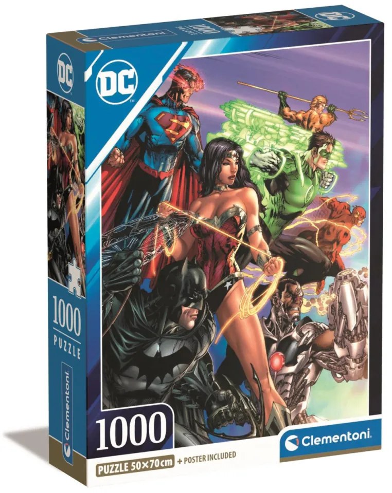 Az Igazság Ligája DC Power 1000 db-os Compact puzzle Clementoni