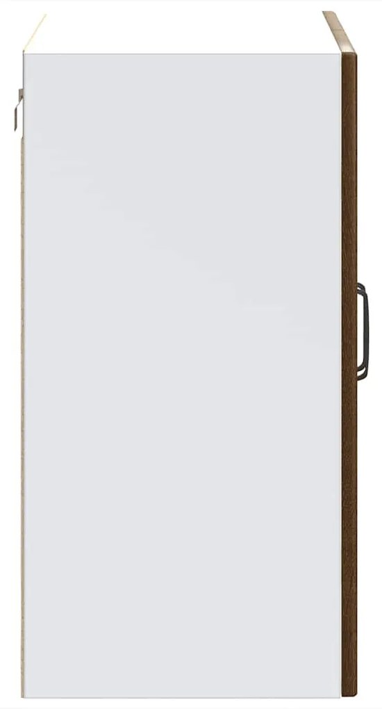 vidaXL Konyhai fali szekrény üvegajtóval Lucca barna tölgy színű műfa