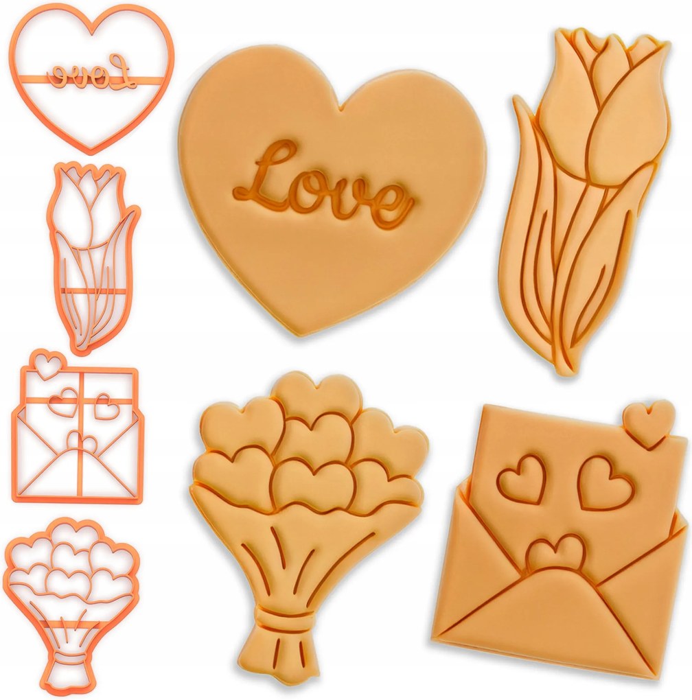 Prémium Valentin Napi Süteménylyukasztó Formák Valentin napi Készlet 4