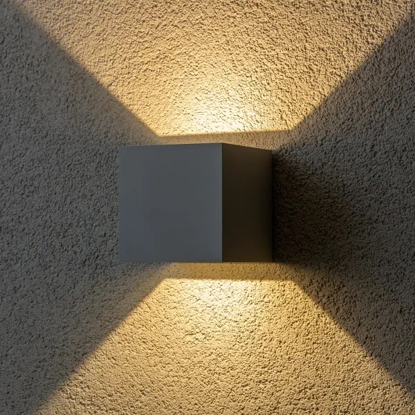 Brilagi - LED Kültéri fali lámpa CUBE LED/6W/230V szürke IP54