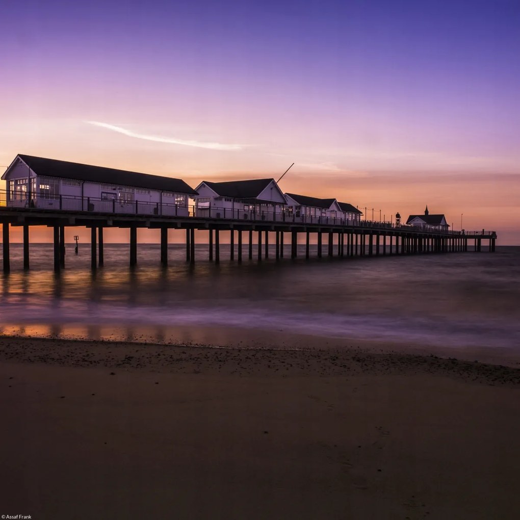 Poszter 30x30cm Móló napfelkeltekor, Assaf Frank