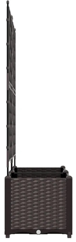 Rácsos virágcserép 2 db Barna 80x40x143 cm