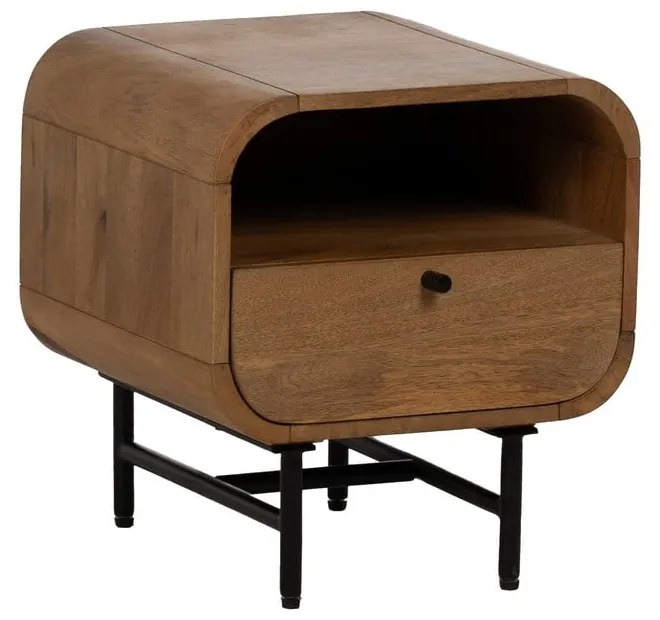 Natúr színű mangófa éjjeliszekrény Mahón – Ixia