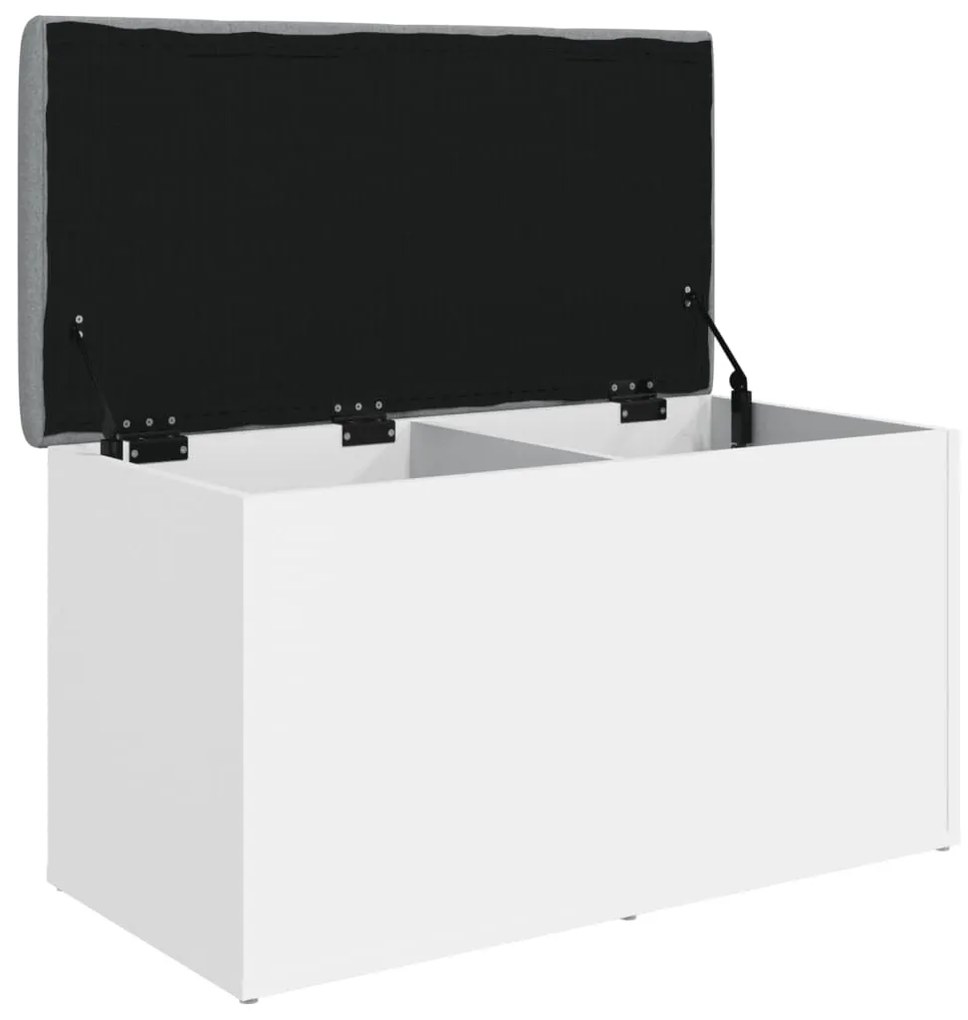 fehér szerelt fa tárolópad 82 x 42 x 45 cm
