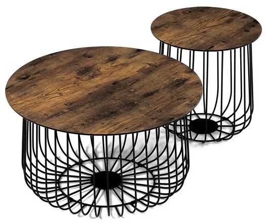 Dohányzóasztal 60×60 cm, MDF, Vad Tölgy. AF-3007 OLW