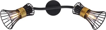 Globo 54814-2 Spot metál fekete-arany színben. LxH:290x220, exkl. 2xE14 40W 230V
