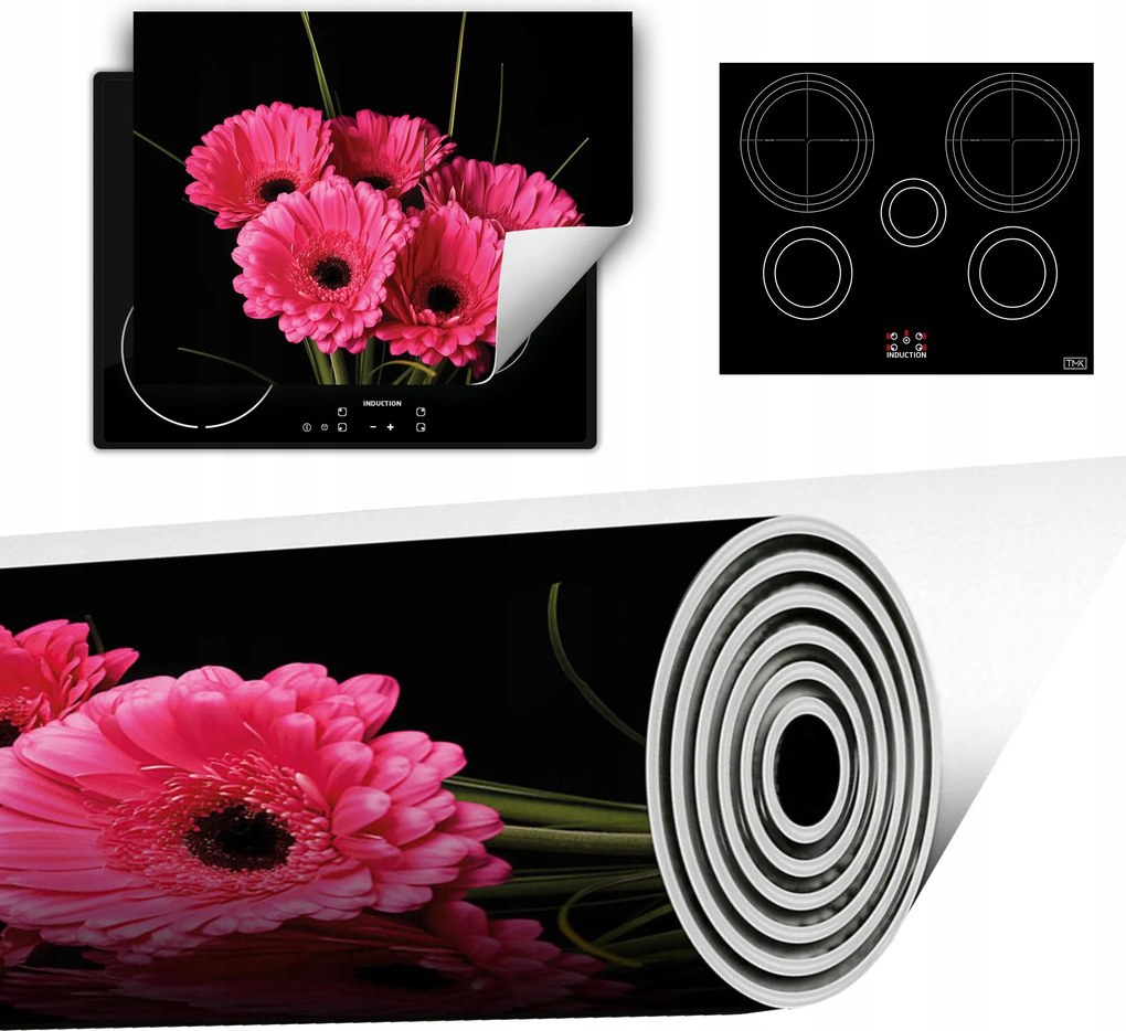 Vinyl Szőnyeg A Konyhába Több Hely 70x52 fekete csokor