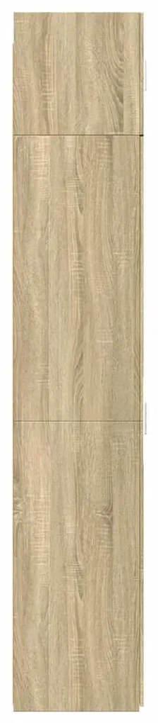 sonoma tölgy szerelt fa vékony tárolószekrény 50x42,5x225 cm