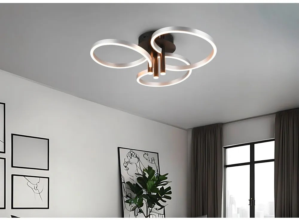 Fekete-ezüstszínű LED dimmelhető mennyezeti lámpa Caruso – Trio