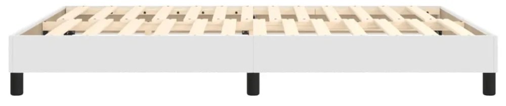 fehér műbőr rugós ágykeret 140x200 cm