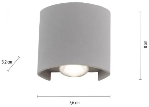 Paul Neuhaus 9486-21 - LED Kültéri fali lámpa CARLO 2xLED/1,7W/230V IP54