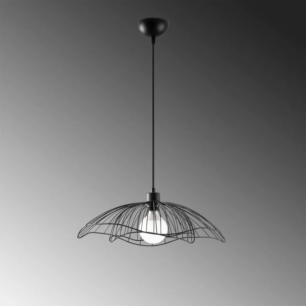 Farac 6380 fekete fém függőlámpa, Ø50 cm