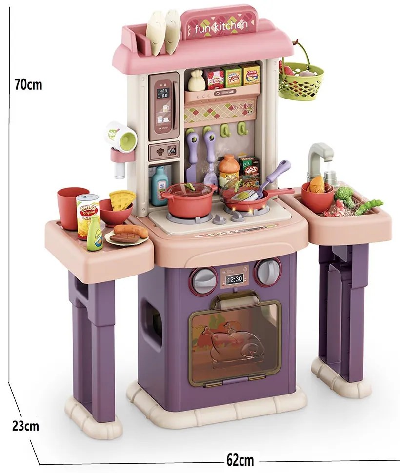 2 az 1-ben játékkonyha és fürdőszoba, 43 részes