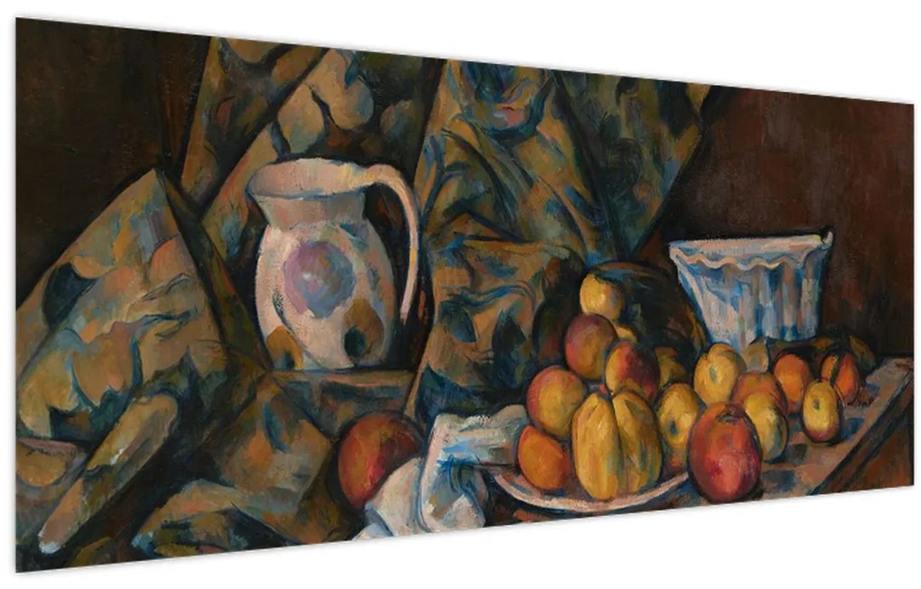 Kép - Paul Cézanne, Still Life with Apples and Peaches, reprodukciók (120x50 cm)