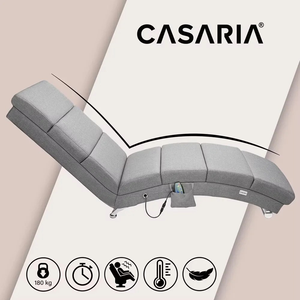 Casaria® London heverő masszázs- és fűtési funkcióval – szürke