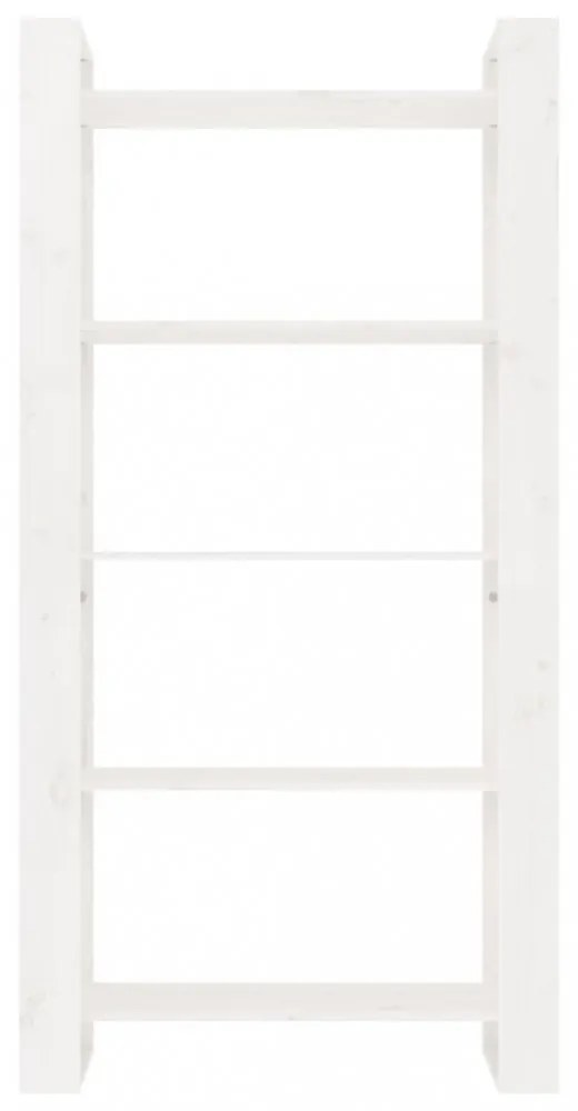 fehér tömör fa könyvszekrény/térelválasztó 80 x 35 x 160 cm