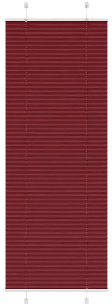 pliszírozott redőny Bordeaux piros 75x200 cm Szövetszélesség