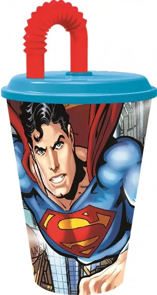 Superman szívószálas pohár