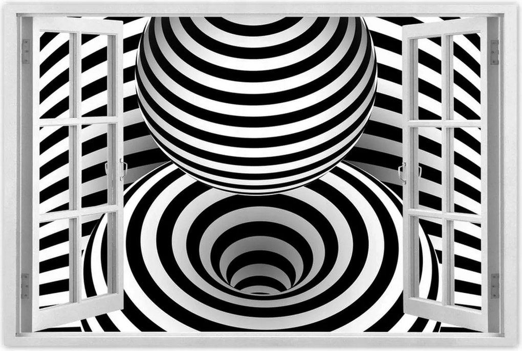 Poszterek 90x60 Absztrakt fekete-fehér