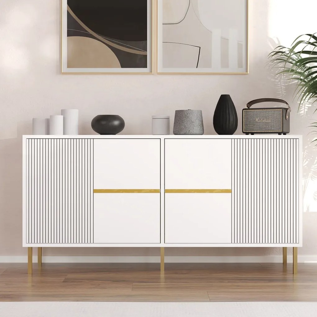 Nedara komód, fehér, 150 cm