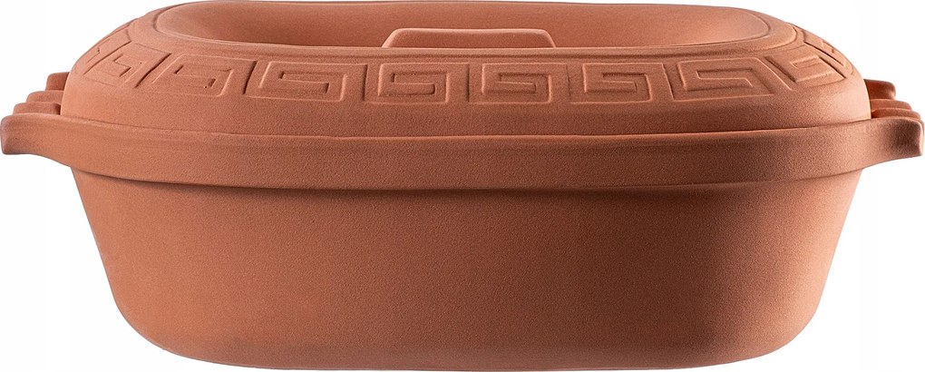 Római Agyag Fazék 5 L Agyag Edény Forma Fedővel Ovális Nagy