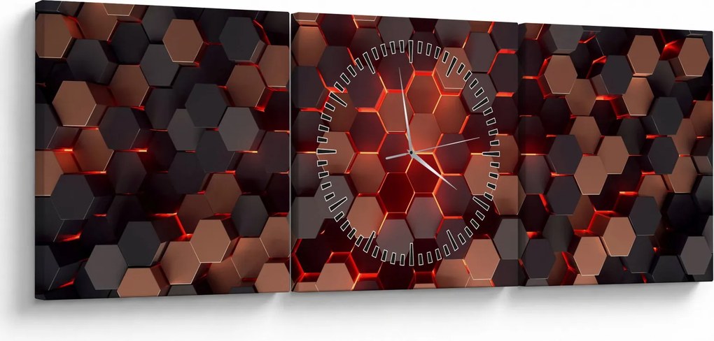 Kép - Futurisztikus absztrakció (órával) (90x30 cm)