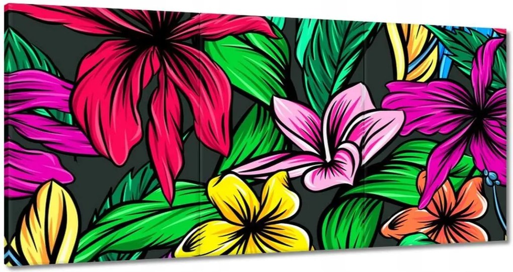 Vászonkép 120x60 Trópusi hibiszkusz levél