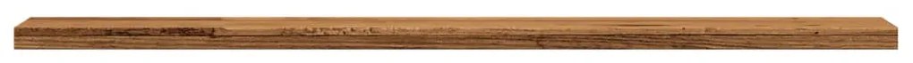 4 db antik fa színű szerelt fa könyvespolc 60 x 10 x 1,5 cm