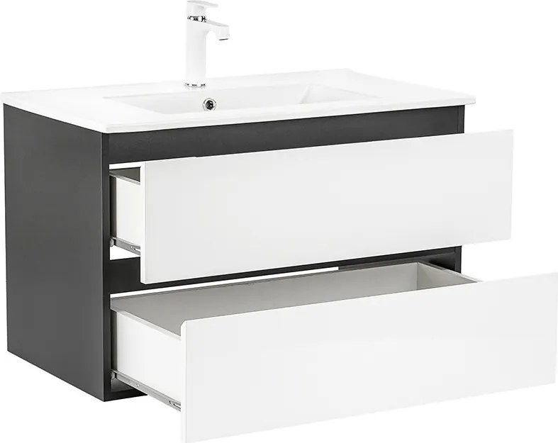 Vario Forte 80 alsó szekrény mosdóval antracit-fehér