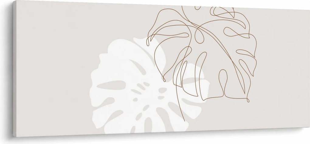 Kép - Line art monstera N⁰2 (120x50 cm)