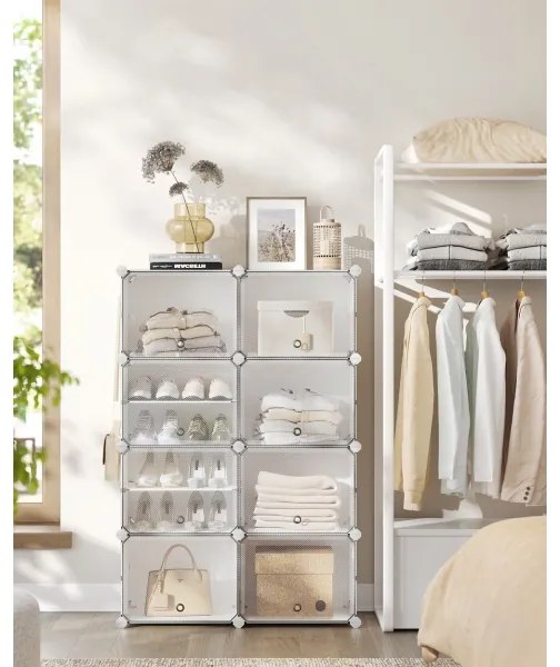 BOXIFY moduláris polc rekeszekkel, fehér