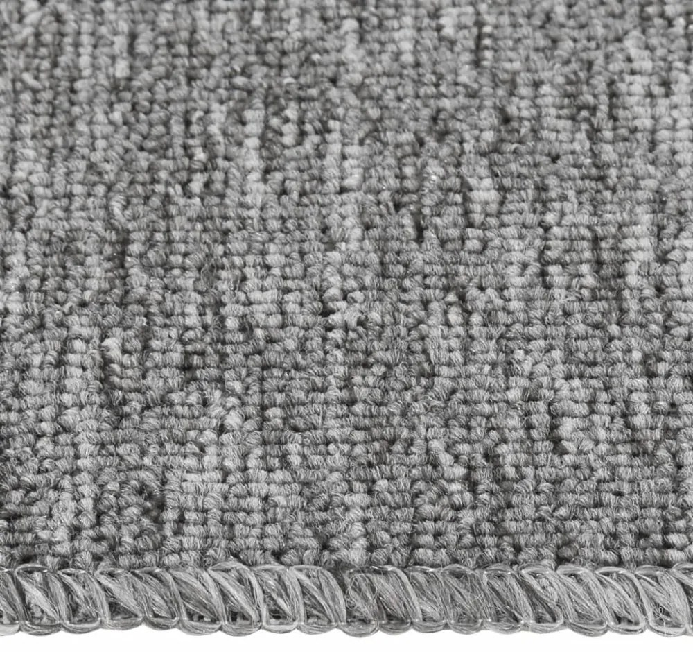 15 db szürke négyszögű csúszásmentes lépcsőszőnyeg 75 x 20 cm