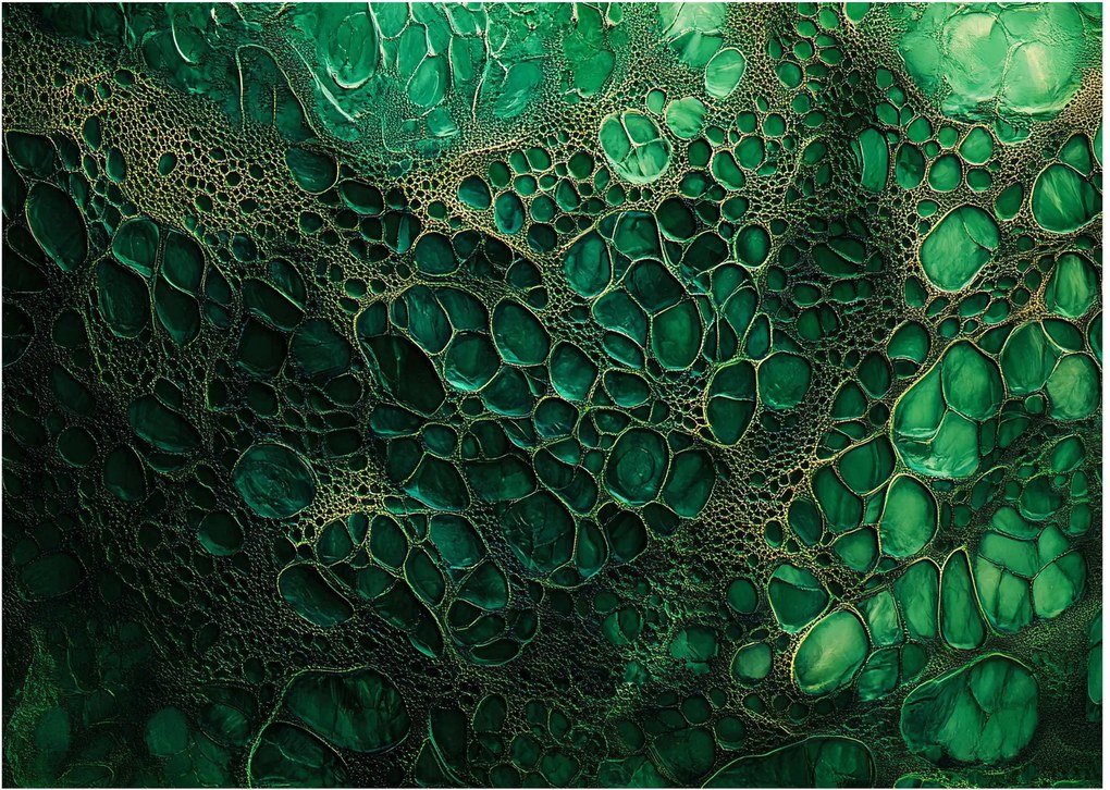 Üveg kép - Zöld mikroszkópos Üveg kép (70x50 cm)