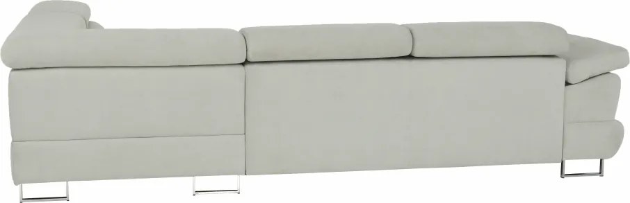 Ülőgarnitúra, világosszürke, szövet, jobbos, BUTON P