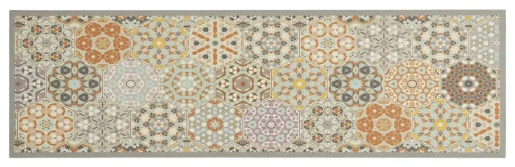 mosható hatszögletű pasztell bársony konyhaszőnyeg 45x150 cm