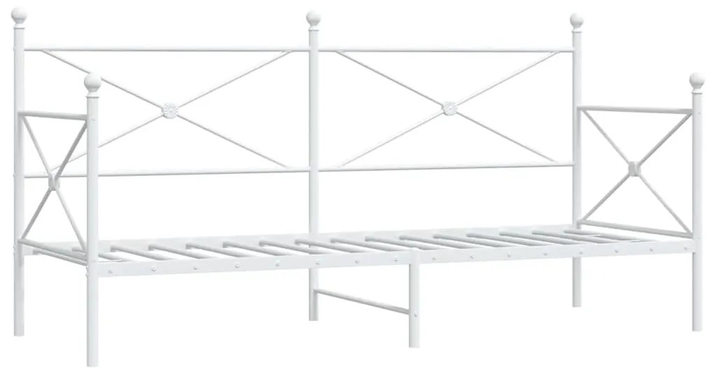 fehér acél kanapéágy matrac nélkül 75 x 190 cm
