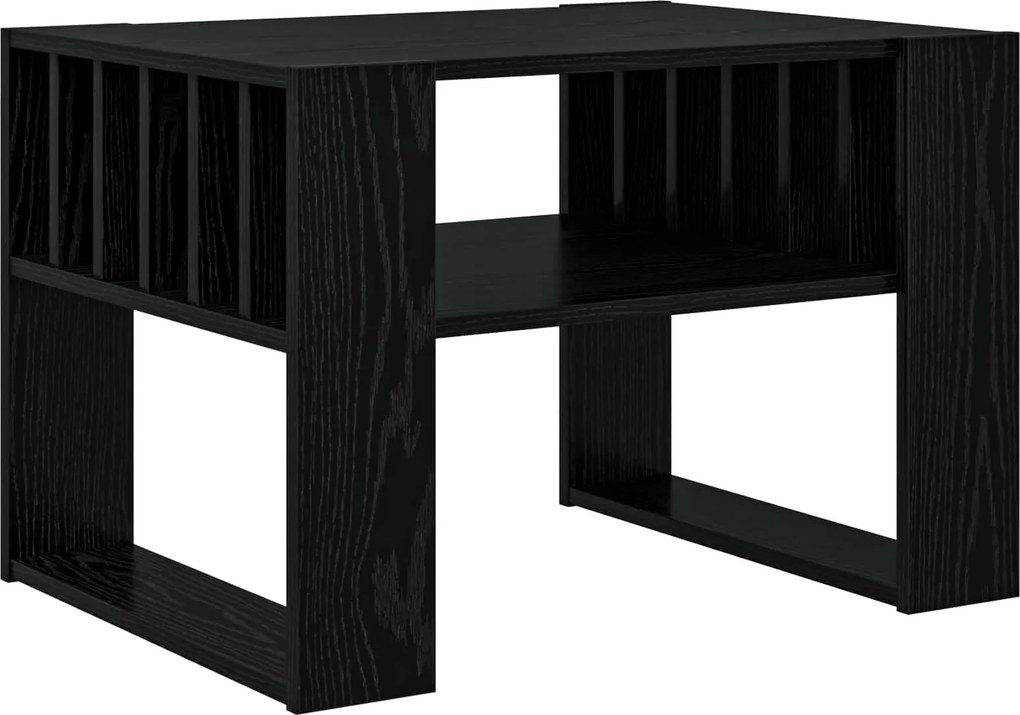 vidaXL Dohányzóasztal Fekete tölgy 66 x 49,5 x 45 cm Faanyag