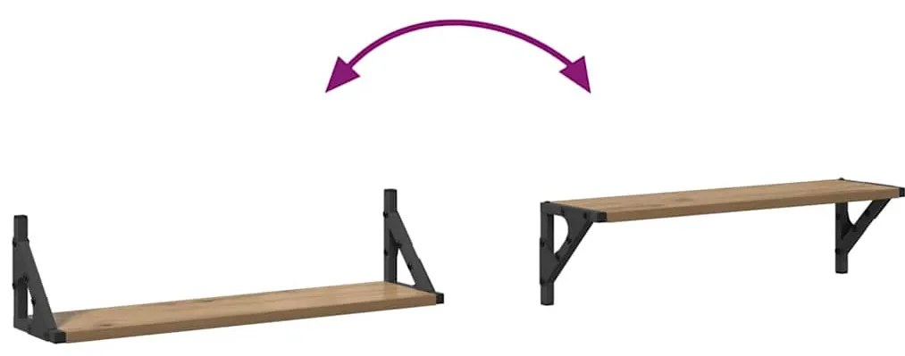 vidaXL Falpolcok 2 pcs Artisan tölgy 60 x 15 x 15,5 cm Faanyag