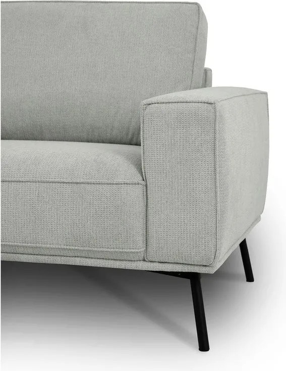 Világosszürke zsenília sarokkanapé (bal oldali-L alakú) Amsterdam – Scandic